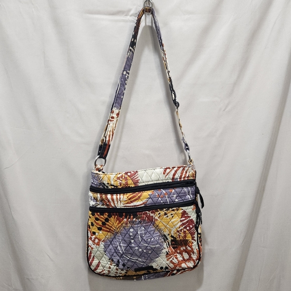 Vera Bradley Bags Vera Bradley Painted Feathers Purple Tan Red